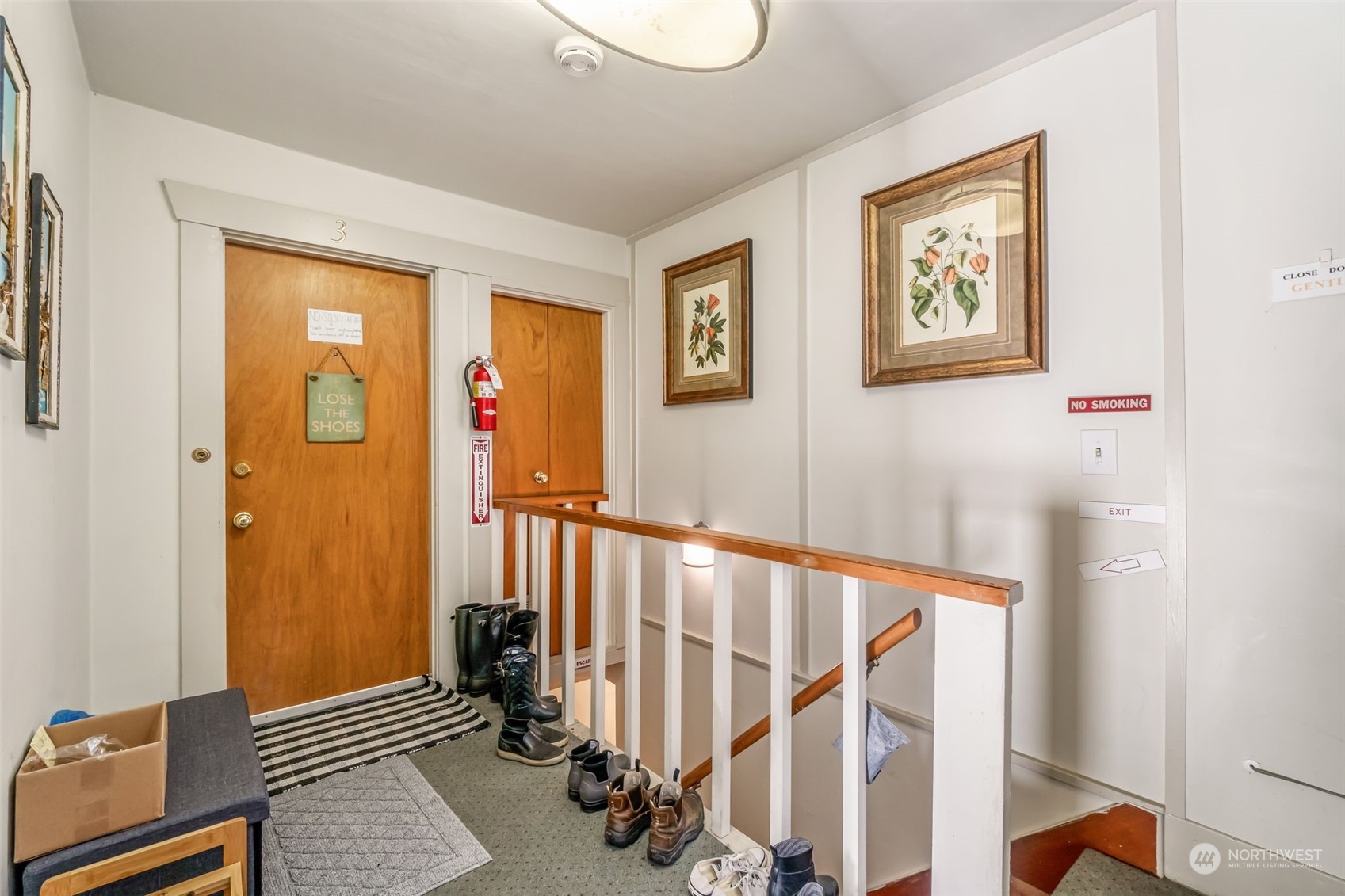1330 California Avenue Southwest Seattle, WA 98116 - Photo 19 of 24 a view of entryway with wooden floor and stairs