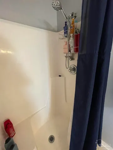a bathroom with a tub