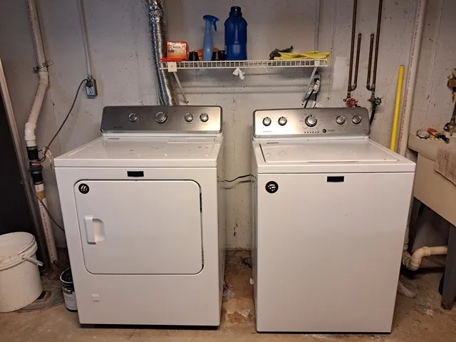 a view of washer and dryer with washer