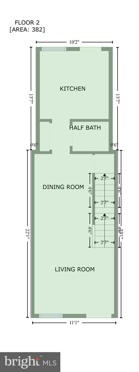 3022 Dillon Street Baltimore, MD 21224 - Photo 36 of 37 GLA Floor Plan