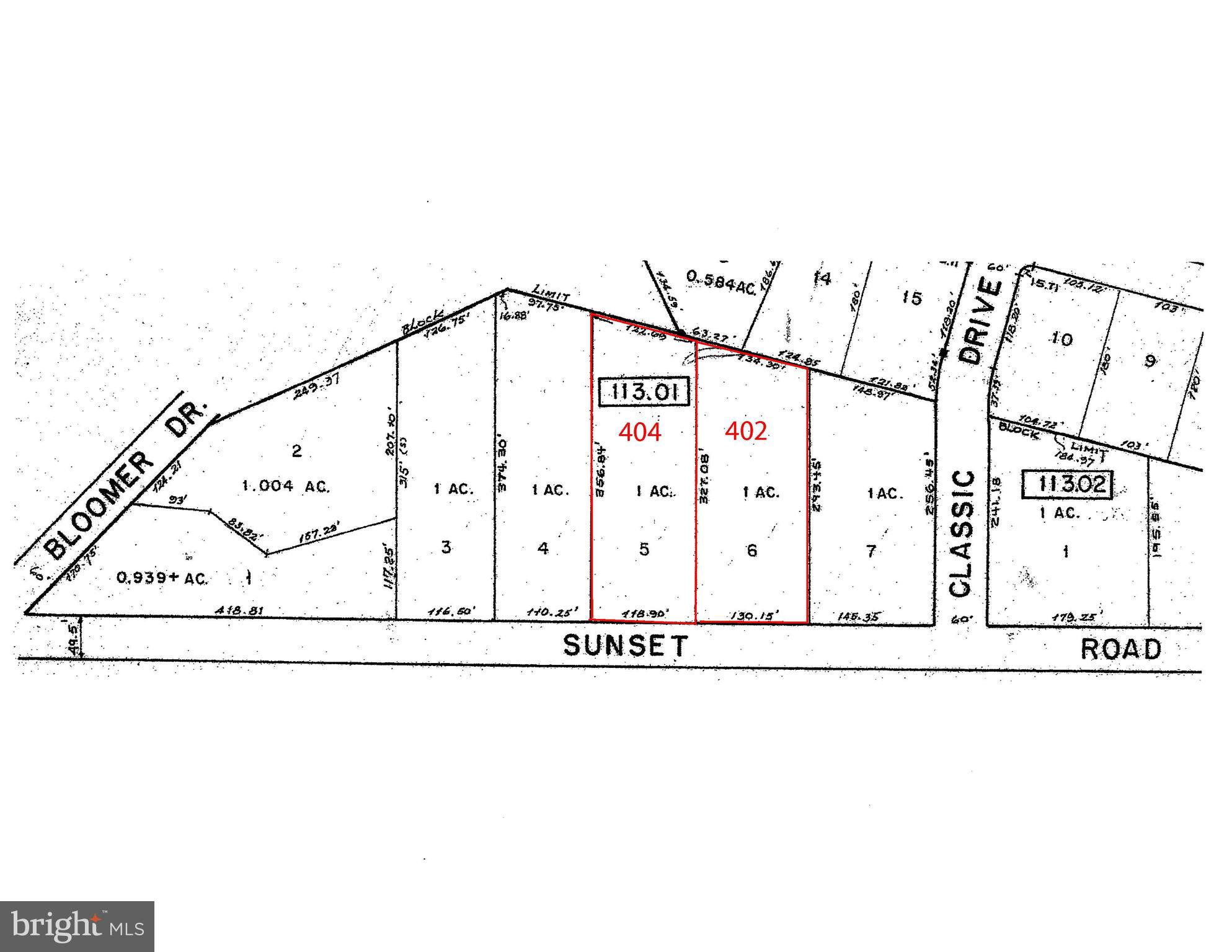 404 Sunset Road Burlington, NJ 08016 - Photo 69 of 72 Tax map of lot & additional lot