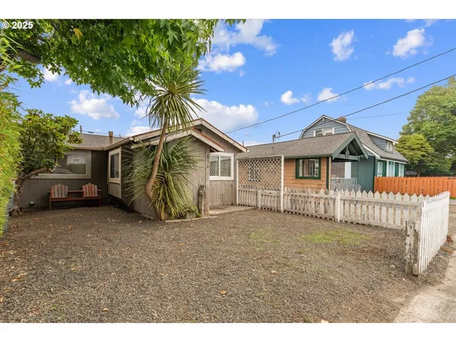 a view of a house with a patio