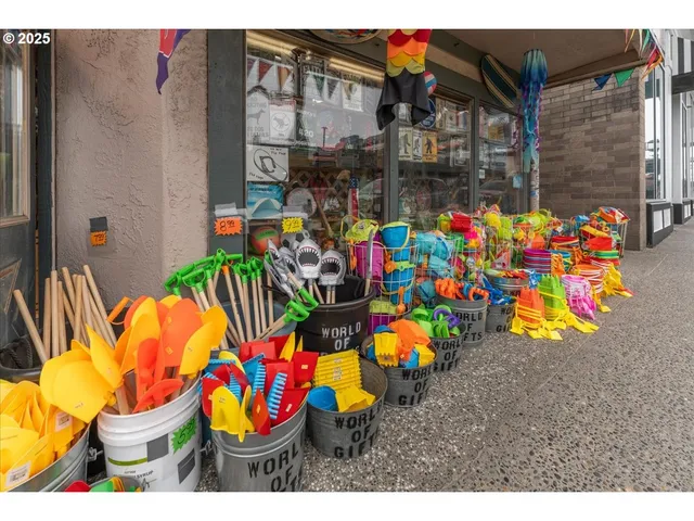 a view of a lake with sitting area
