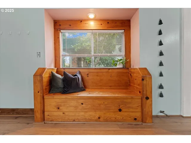 a view of bed and window