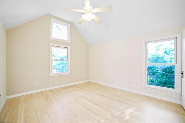an empty room with a window