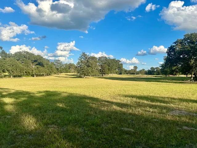 a view of an ocean and a building
