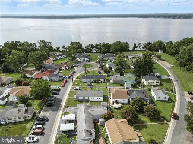 a view of a city and lake