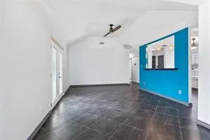 a view of a hallway with entryway