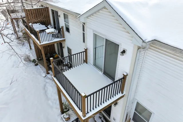 a view of a black gate