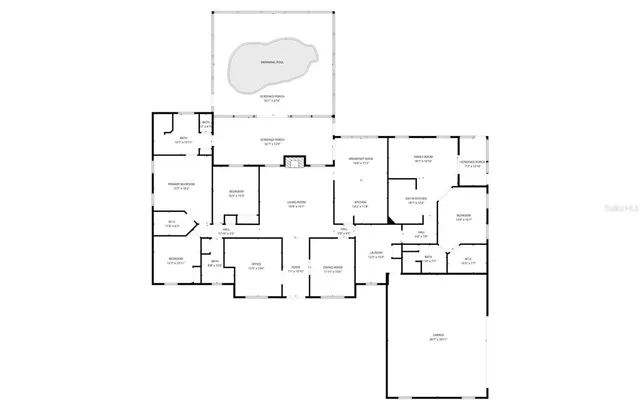 a front view of a house with outdoor seating