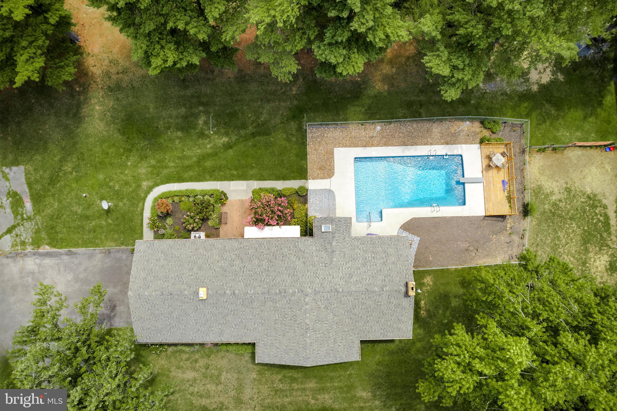5533 Middle Road Winchester, VA 22602 - Photo 28 of 45 Aerial view of home & pool