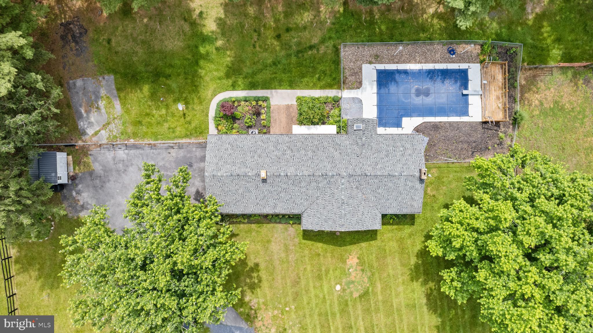 5533 Middle Road Winchester, VA 22602 - Photo 29 of 45 Aerial view of home with pool cover on