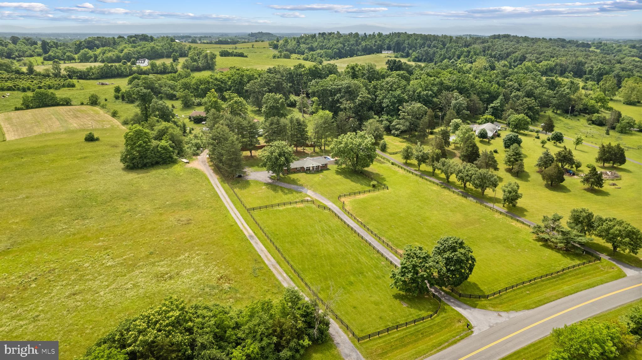 5533 Middle Road Winchester, VA 22602 - Photo 42 of 45 Aerial Views of front of home showing pasture