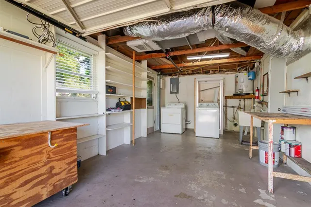 a view of storage and utility room