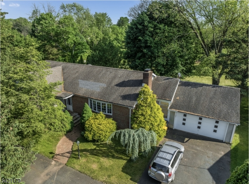 an aerial view of a house having outdoor space