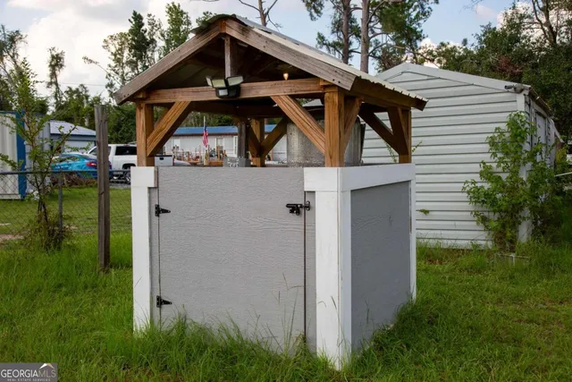 a view of outdoor seating