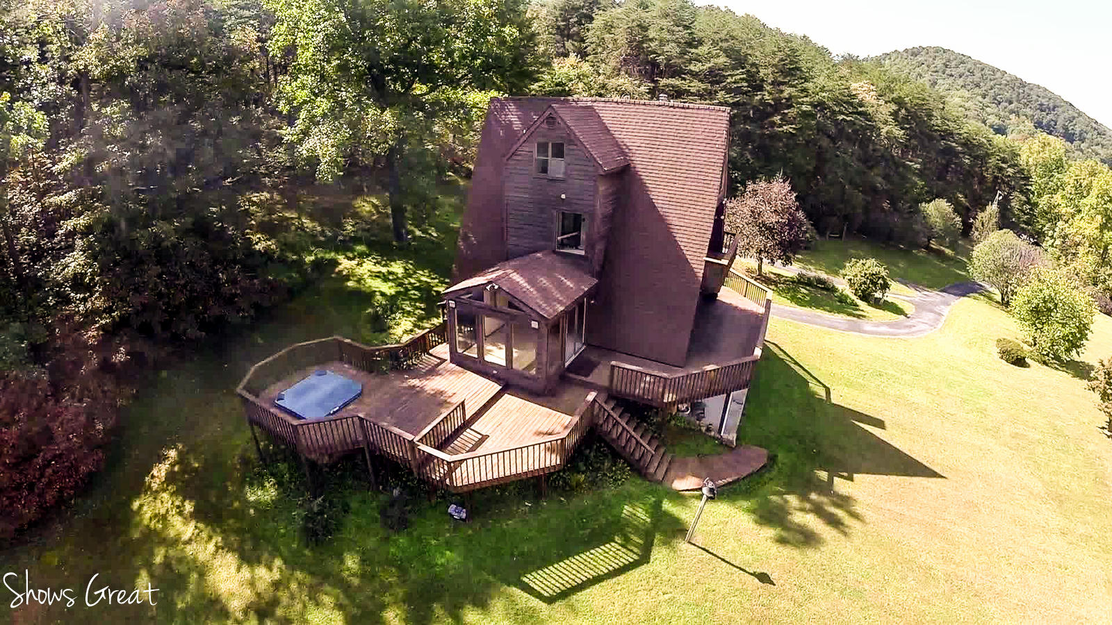 2502 Bore Auger Road Vinton, VA 24179 - Photo 2 of 27 an aerial view of a house with yard swimming pool and outdoor seating