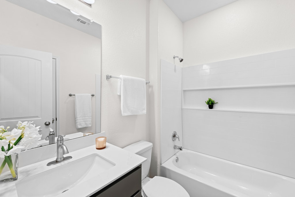 438 Thunder Valley Trail Georgetown, TX 78626 - Photo 15 of 21 a bathroom with a bathtub shower sink and toilet