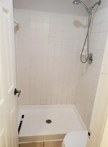 a bathroom with a tub