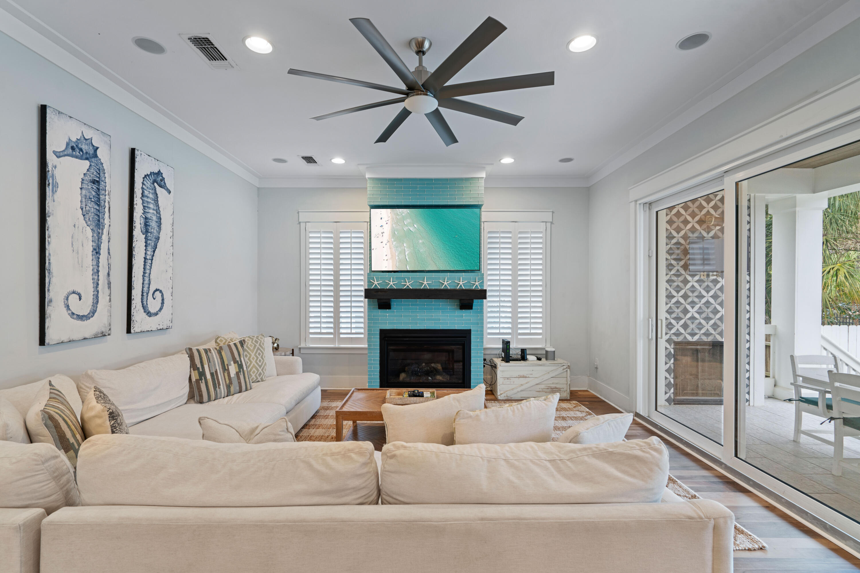 26 Dothan Avenue Santa Rosa Beach, FL 32459 - Photo 3 of 63 a living room with furniture and a fireplace
