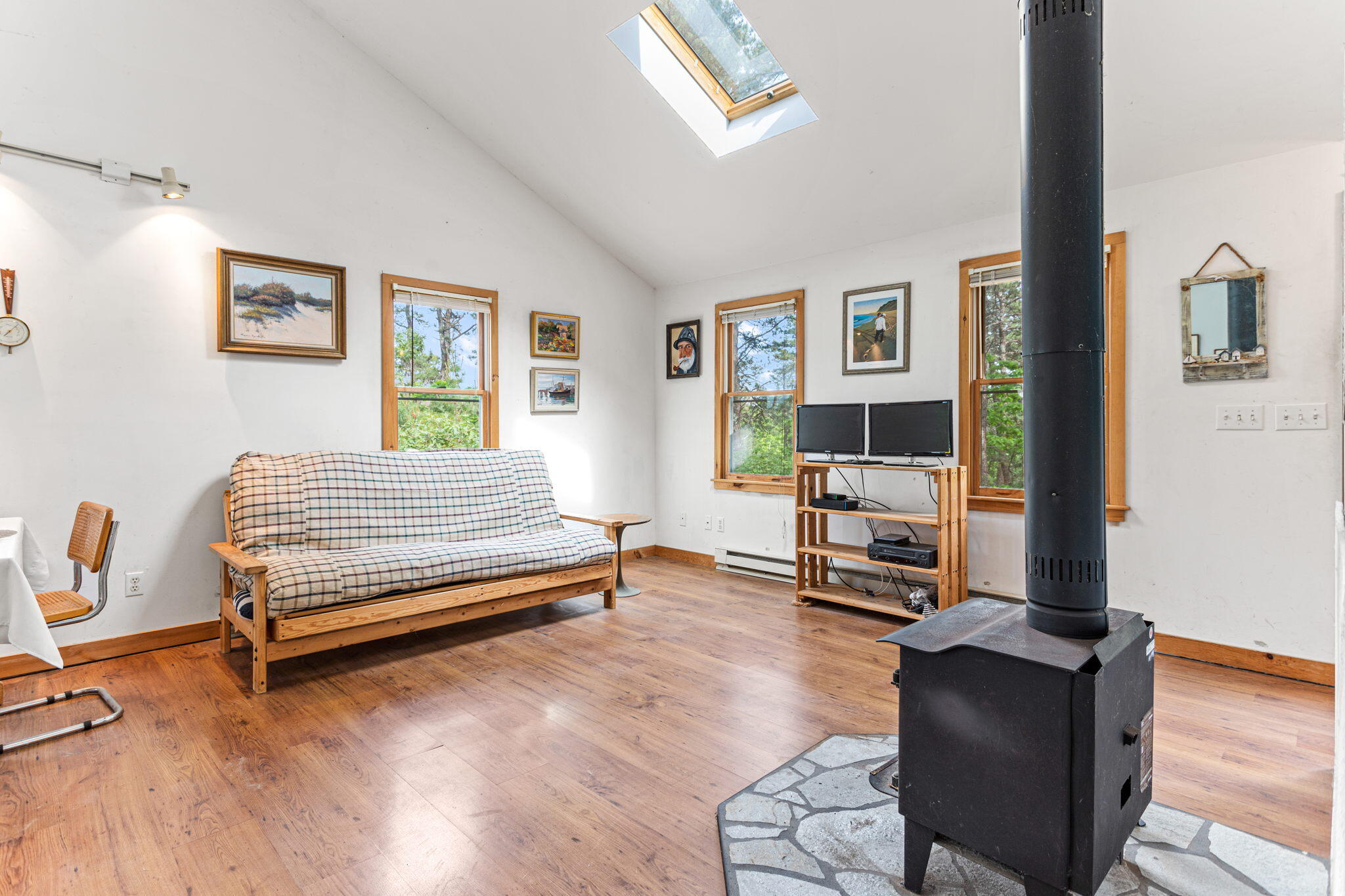135 Daniels Drive Wellfleet, MA 02667 - Photo 4 of 21 hall to living & skylight
