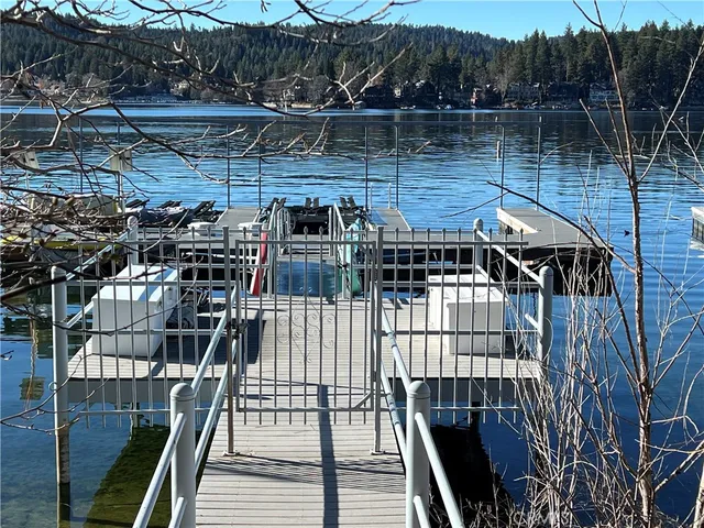 a view of balcony with wooden floor