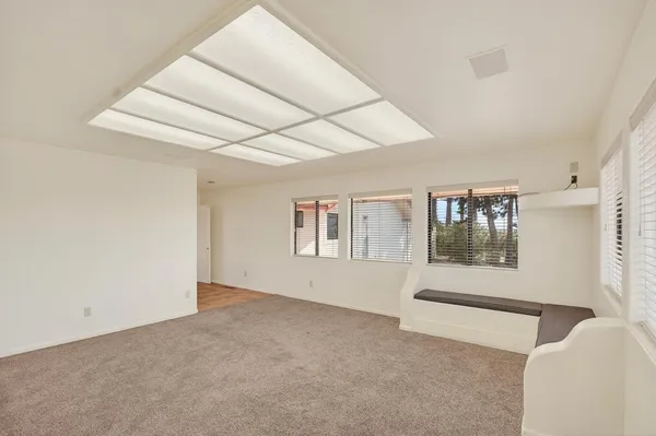 an empty room with a window