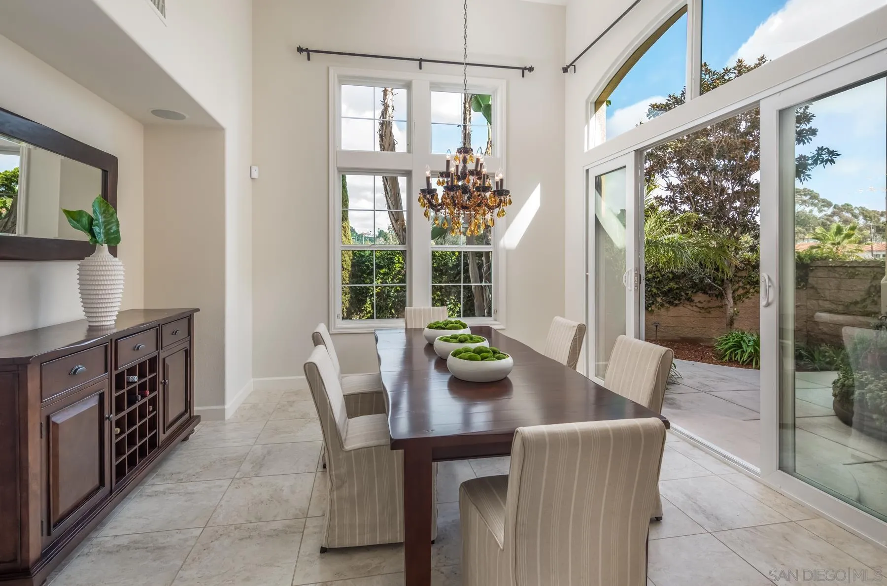 548 Quail Pointe Lane Encinitas, CA 92024 - Photo 6 of 30 a dining room with furniture a chandelier and wooden floor