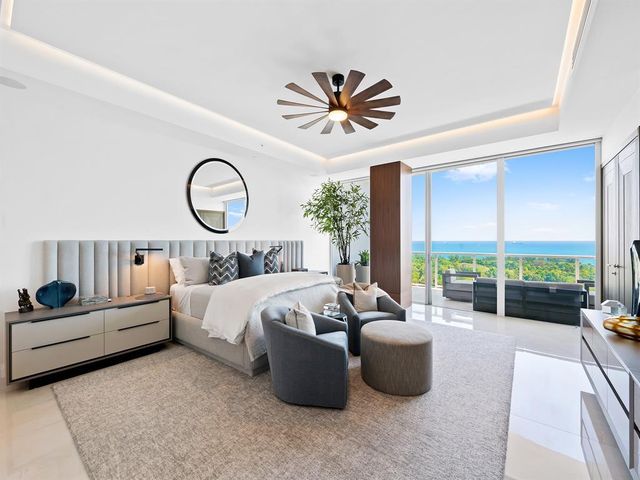 a view of a ocean with city view