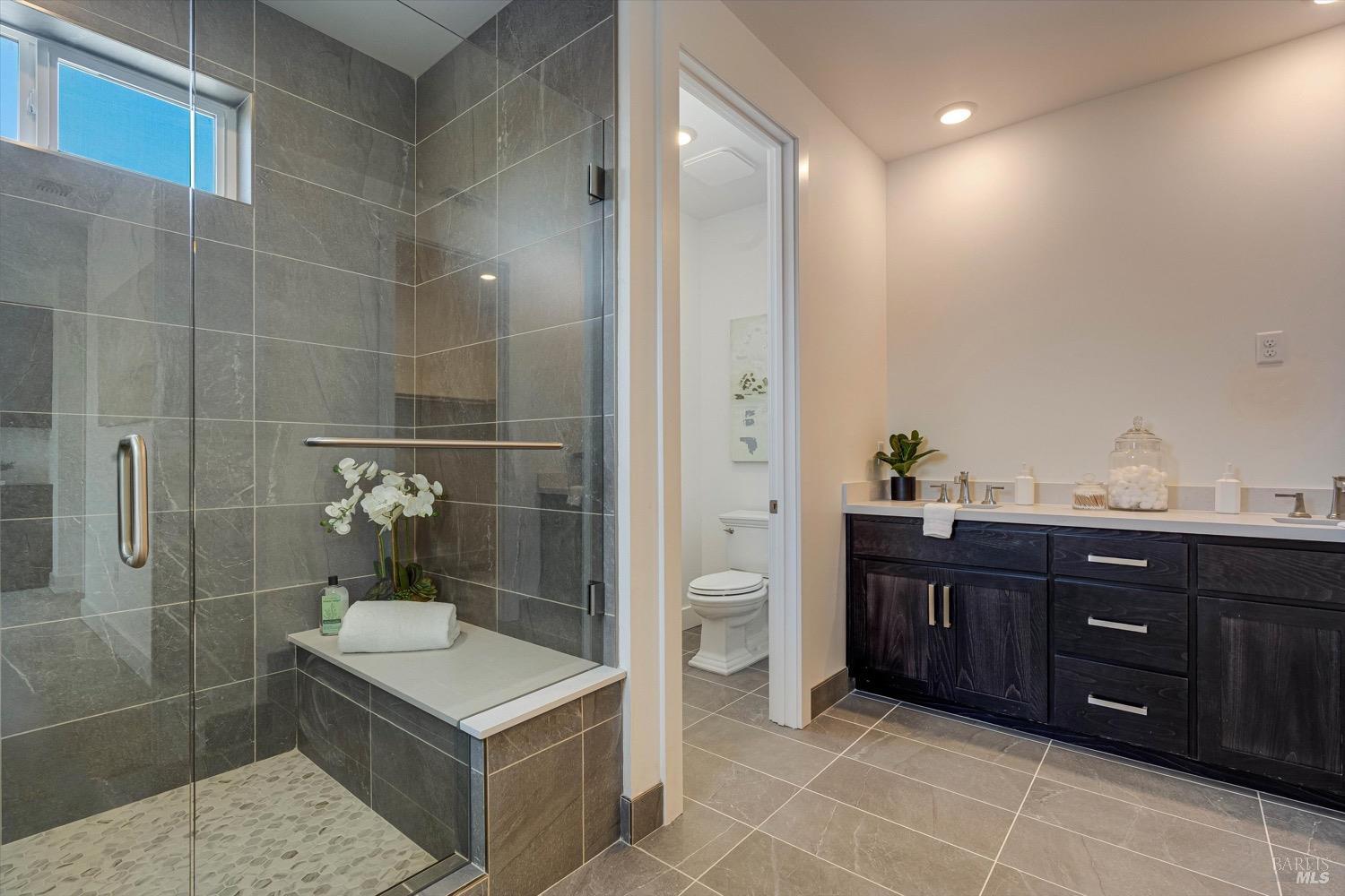 103 Grace Lane Napa, CA 94559 - Photo 28 of 39 a bathroom with a sink a toilet and shower