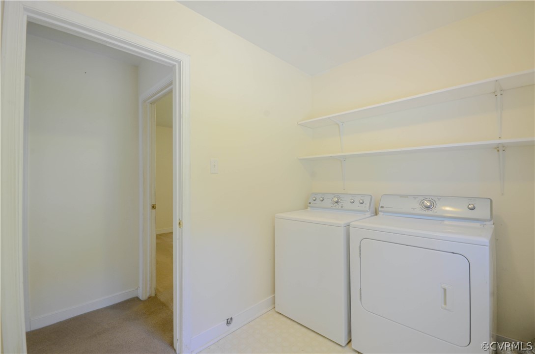 4100 Treely Road Chester, VA 23831 - Photo 18 of 29 a utility room with dryer and washer