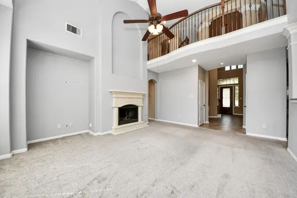 a view of livingroom with fireplace