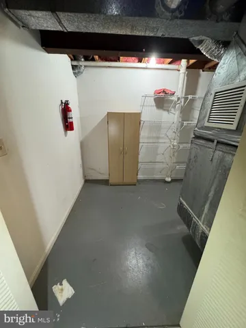 a view of storage and utility room