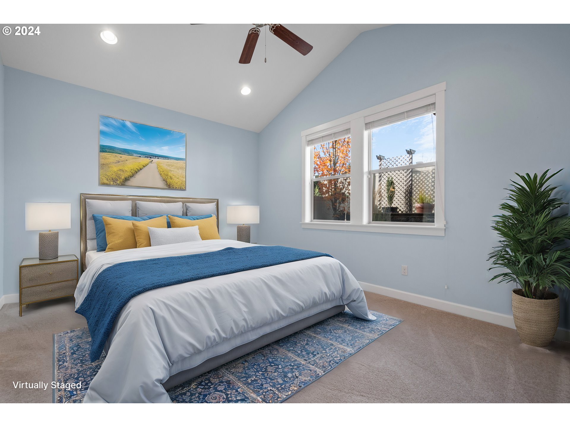 17632 Northeast 17th Avenue Ridgefield, WA 98642 - Photo 13 of 30 a bedroom with a bed and a painting on the wall