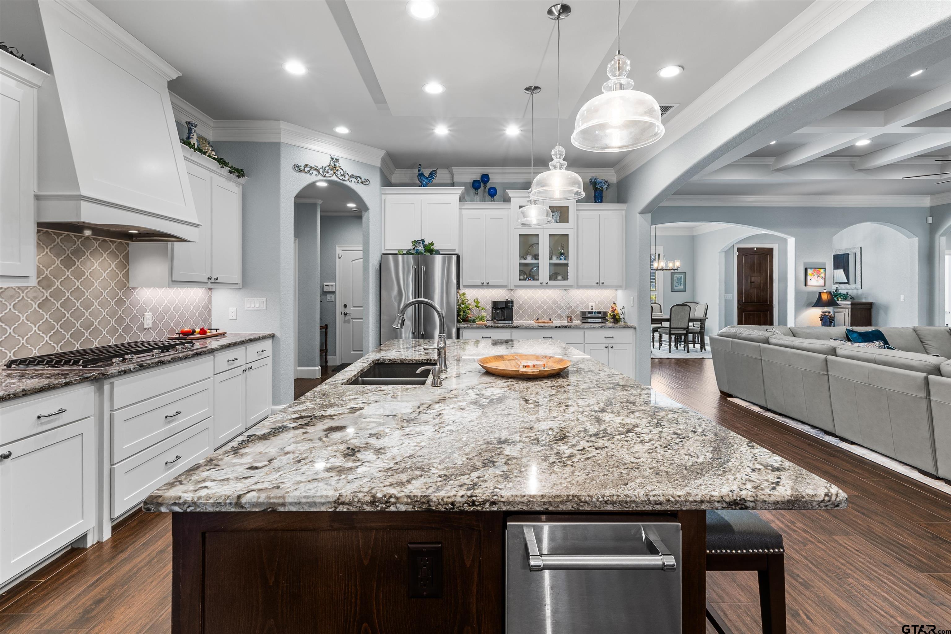 1111 Cambridge Bend Tyler, TX 75703 - Photo 12 of 42 a kitchen with granite countertop lots of counter top space