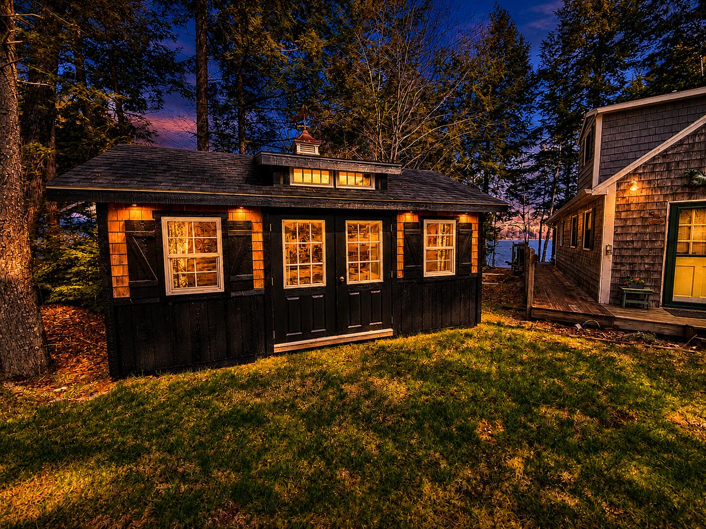 659 Nicolin Road Ellsworth, ME 04605 - Photo 32 of 32 Bunkhouse Twilight