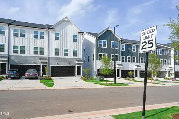 a view of a building with a street