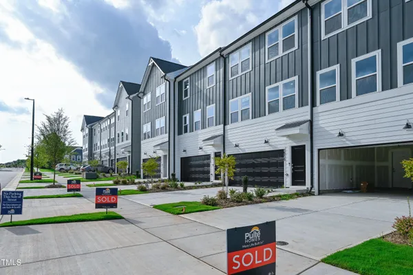 a front view of a building with street