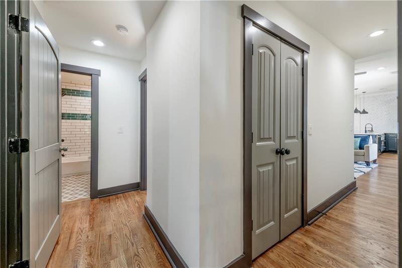 767 Terry Street Southeast, Unit B Atlanta, GA 30315 - Photo 12 of 37 a view of a hallway with wooden floor and staircase