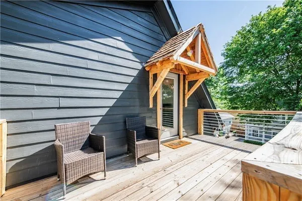 a view of outdoor space and deck