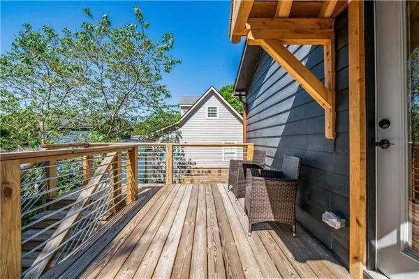 a view of balcony and deck