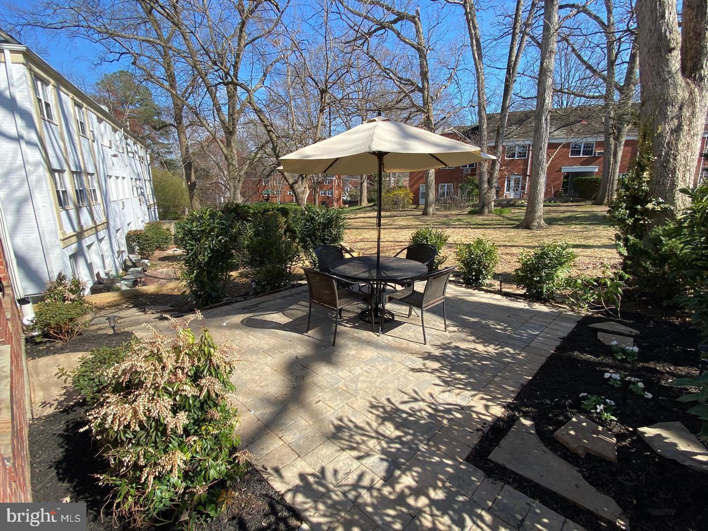 Patio overlooks open area