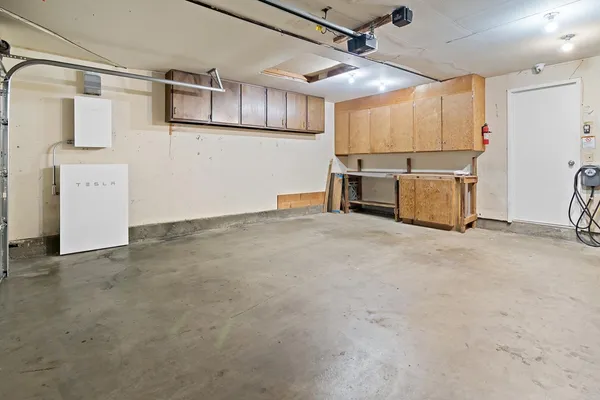 a view of a garage room