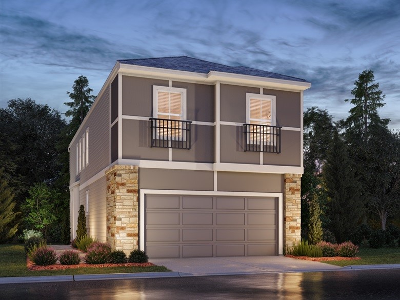 3119 Quiet Sunset Drive Houston, TX 77080 - Photo 36 of 46 a front view of a house with garage