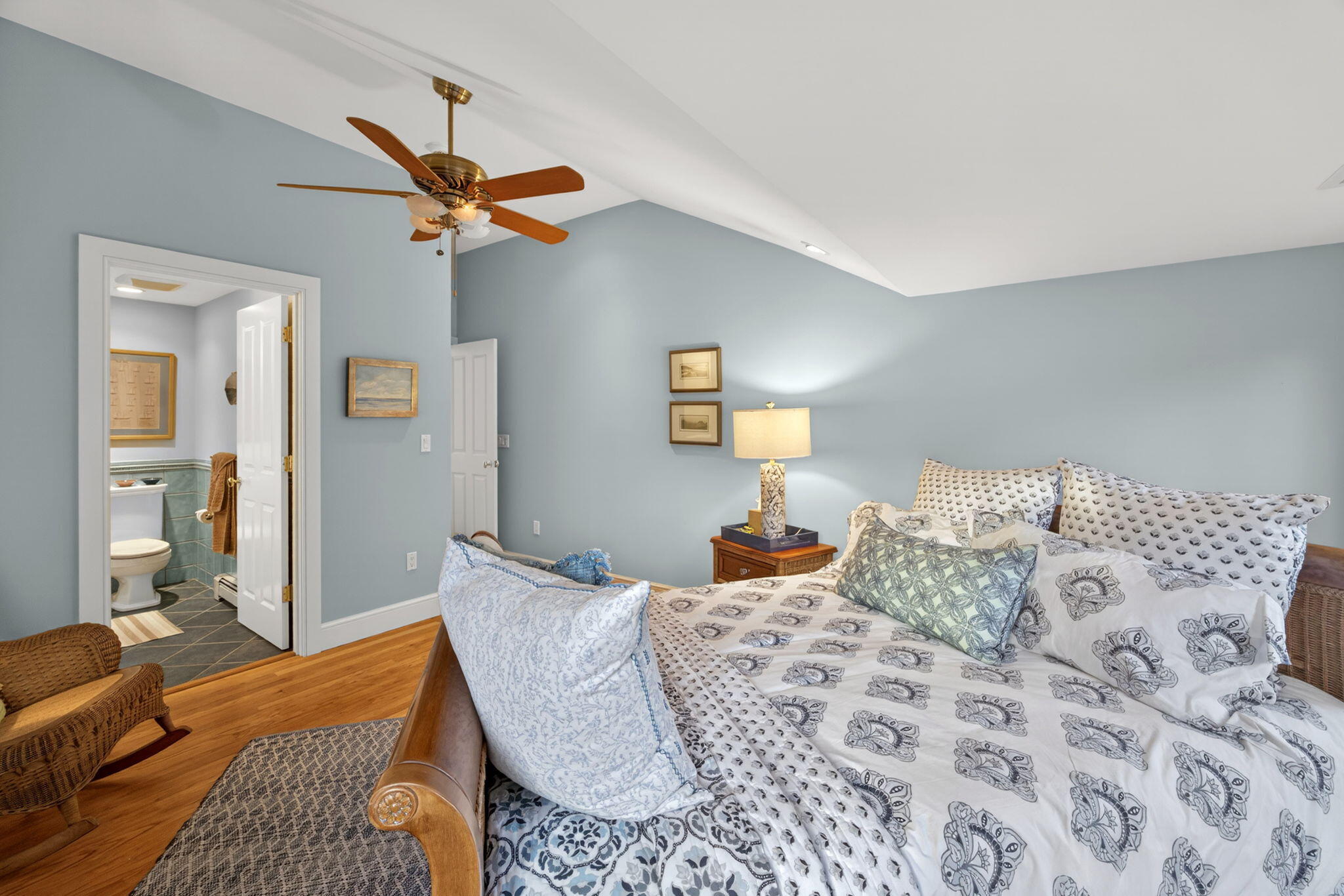 35 Northgate Road North Chatham, MA 02650 - Photo 52 of 75 a bedroom with a bed and ceiling fan
