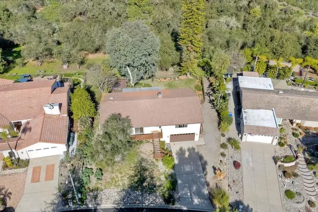 a view of a playground with a slide