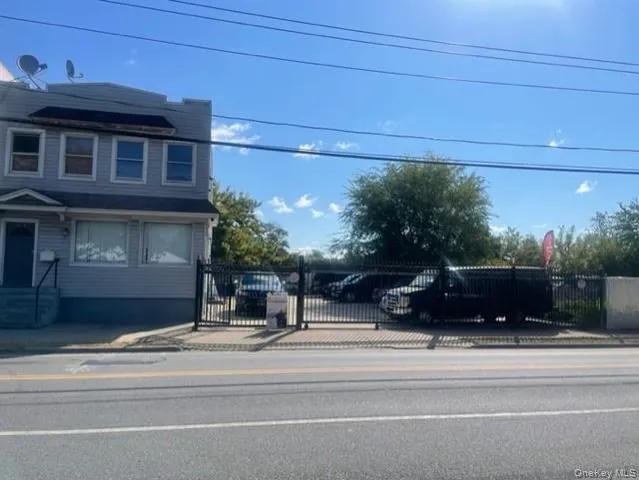 a view of a building from a window