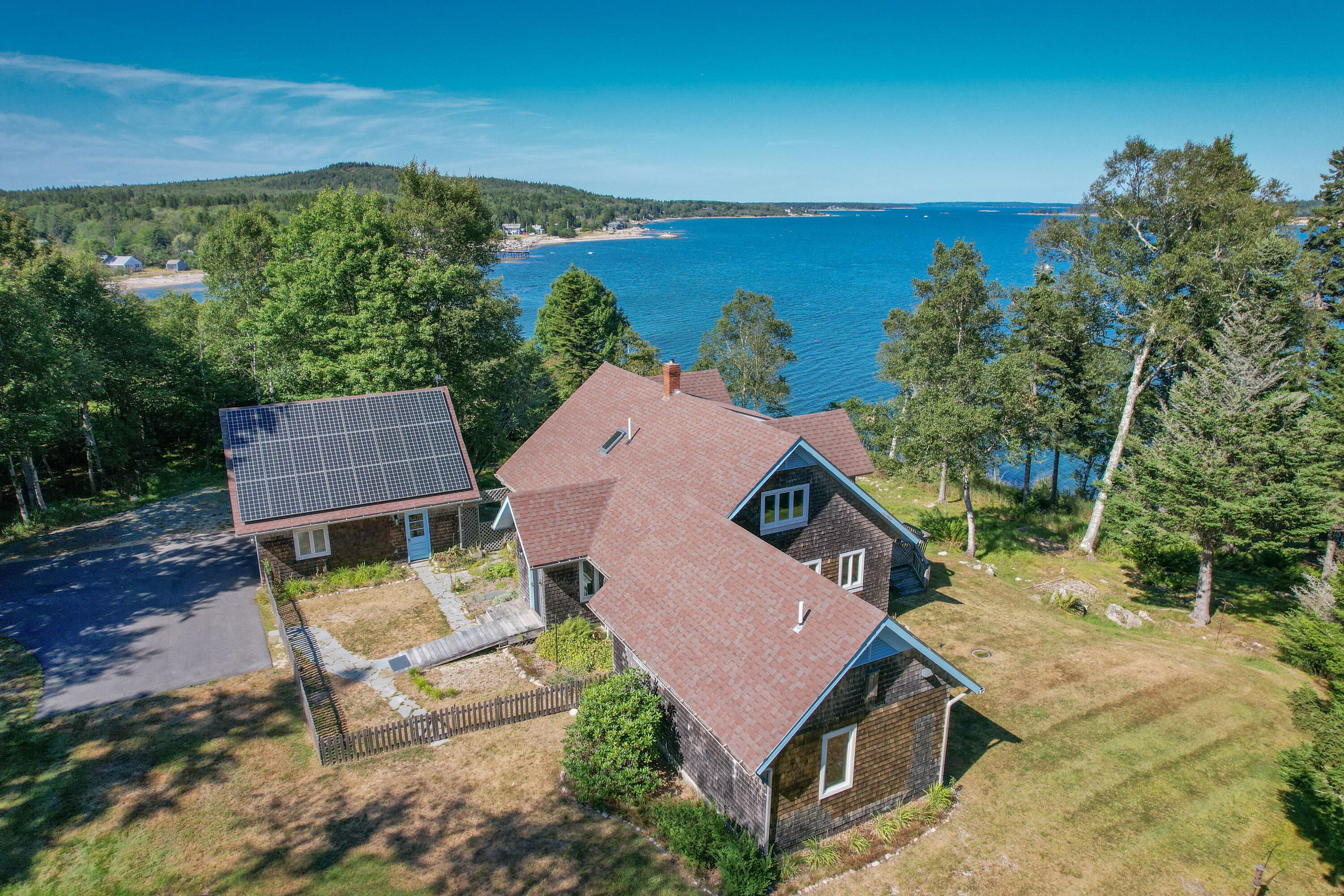 Solar panels on garage