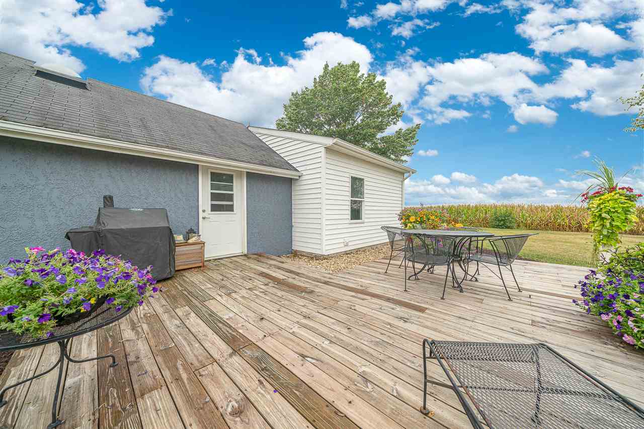 a outdoor view with a seating space