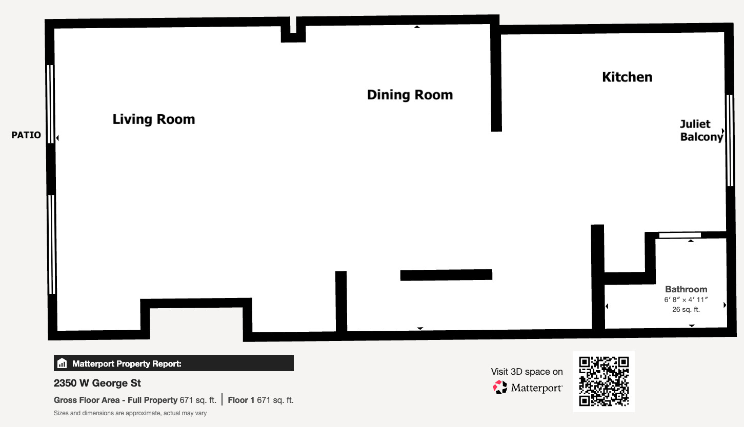 2350 West George Street, Unit 2350 Chicago, IL 60618 - Photo 9 of 21 a picture of a wall with white walls